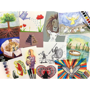 Christian Art Box: Bundle B Drawing & Painting Kits I Create Art