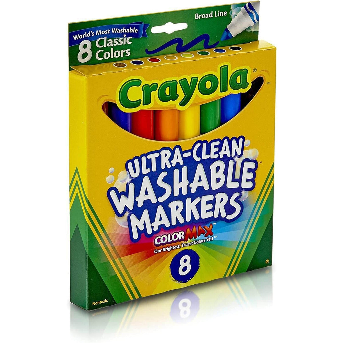 School Smart Conical Tip Washable Art Markers, Black - Pack of 12