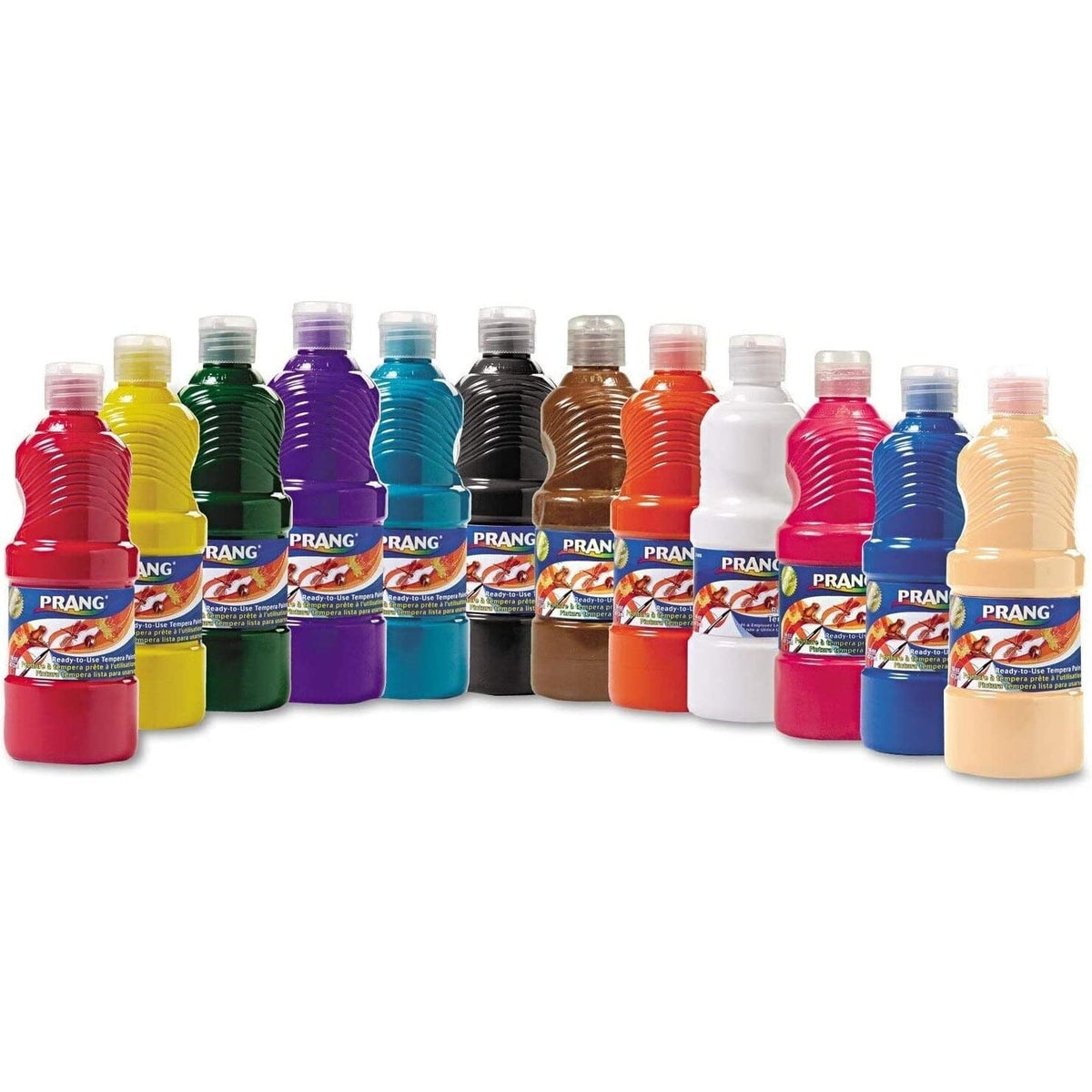 Handy Art Acrylic Paint, 16 Oz, Assorted Colors, Pack Of 12 Bottles