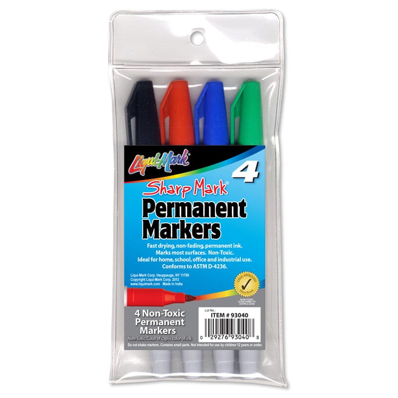 Marks A Lot Marker, Permanent - 4 markers