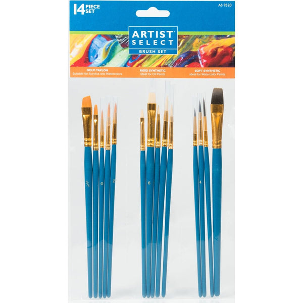 Artist Select Brush Sets Art & Craft Kits Silver Lead 14 PC Set 