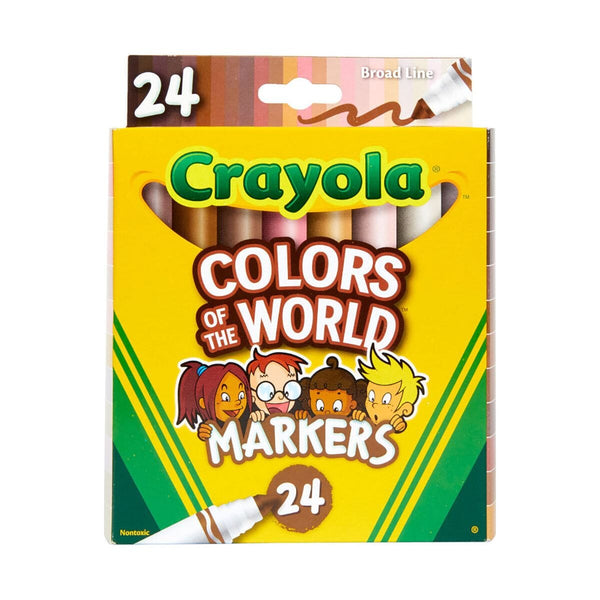 Crayola Colors of The World Markers Crayola 24 Box Set Broad Line 
