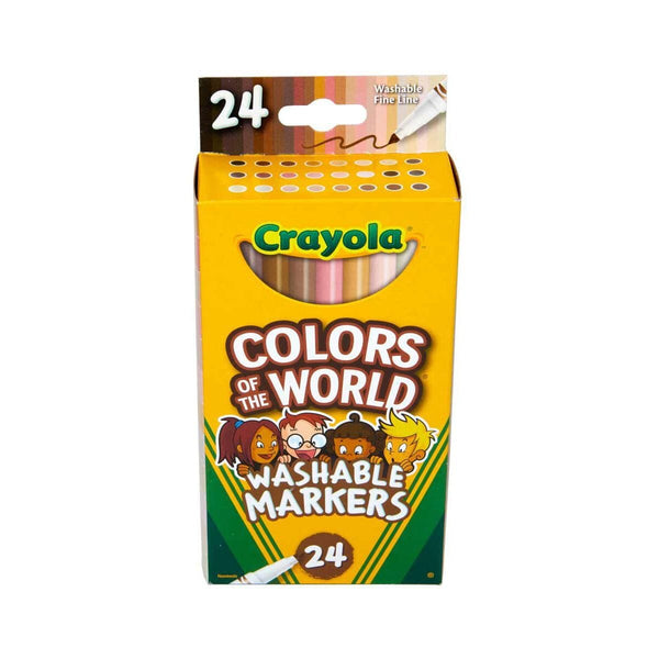 Crayola Colors of The World Markers Crayola 24 Box Set Fine Line 