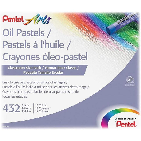 Pentel Oil Pastels Artist's Pastels Pack of 36 Vivid Colours 