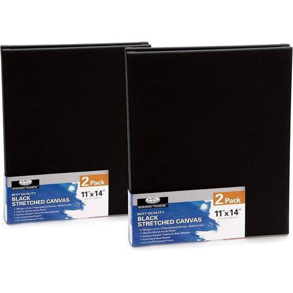 Canvas Board (Black 2 Pack) Royal Brush 11 x 14 Stretch 
