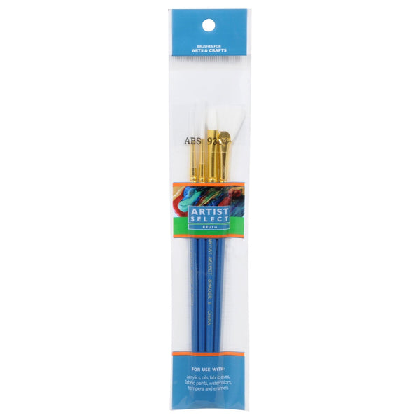 Artist Select Brush Sets Art & Craft Kits Silver Lead 4 Pack Nylon 