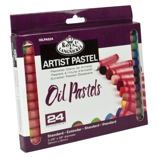 OIL PASTELS (SHORT) Drawing & Painting Kits Royal Brush 24 Box Set 