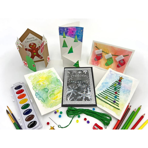 Christmas Card Art Box B - Kids Holiday Arts and Crafts Box
