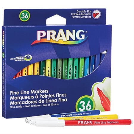 First Impressions Color Art Markers for Kids Set of 50 Fine Tip - Assorted Colors