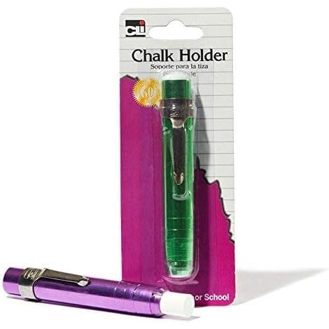 Chalk Holder Arts & Crafts Charles Leonard Pack of 3 Assorted Colors 