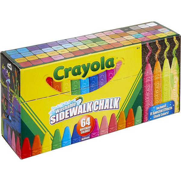 Crayola Washable Sidewalk Chalk, Assorted Bright Colors - 48 count