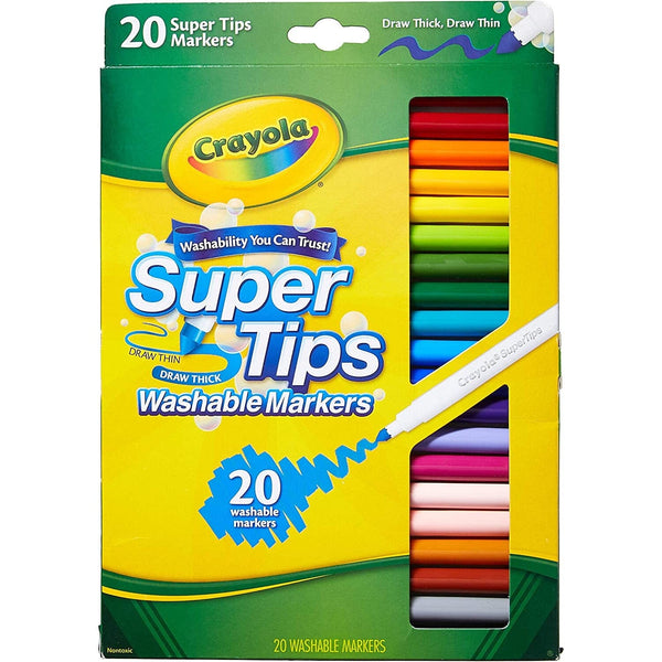 Crayola Markers Washable Super Tips (20 ct)