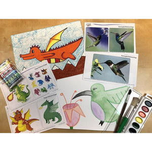 Young Artist Series: Dragon & Hummingbird Art Box I Create Art 